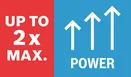 2x max power.