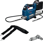 Bosch GFP 18V-10 cordless grease gun with strap.