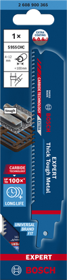 EXPERT Thick Tough Metal S955CHC Bosch EXPERT Thick Tough Metal S 955 CHC saw blade.