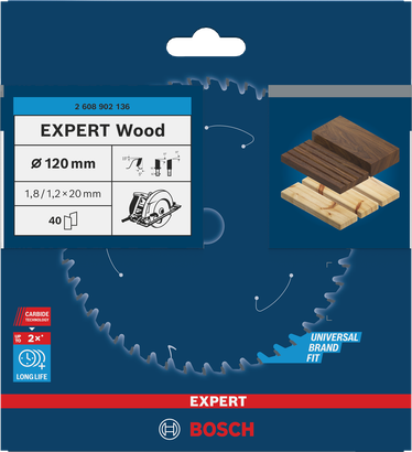 Object #200575870: 2608902136_bo_pro_p_f_1 Bosch EXPERT Wood 120 mm circular saw blade T40.