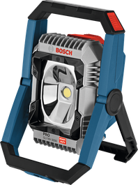 Bosch GLI18V-3000 cordless jobsite light, adjustable stand.