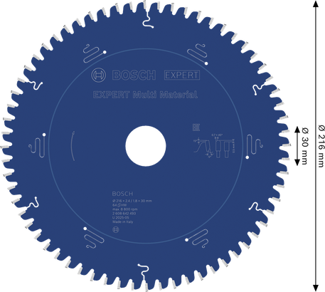 EXPERT Multi Material Bosch EXPERT Multi Material Circular Saw Blade 216 mm.