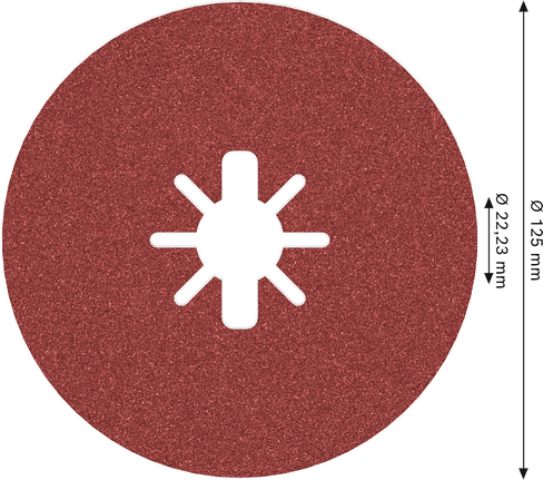 PRO R780 X-Lock Fibre Disc, 125 mm, G100 Bosch PRO R780 X-Lock fibre disc 125mm G100.