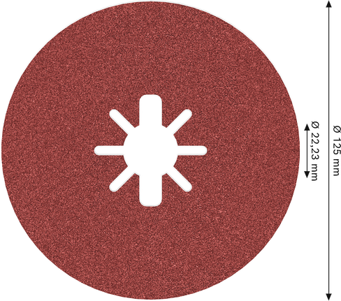 PRO R780 X-Lock Fibre Disc, 125 mm, G120 Bosch PRO R780 X-Lock Fibre Disc 125 mm G120 for sanding.