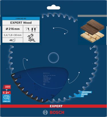 EXPERT Wood Bosch EXPERT Wood circular saw blade 216×2.4/1.8×30 mm T48.
