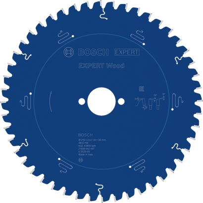 EXPERT Wood Bosch EXPERT Wood Circular Saw Blade 216mm T48 for woodcutting.