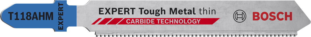 Bosch EXPERT Tough Metal T118AHM jigsaw blade, carbide teeth.