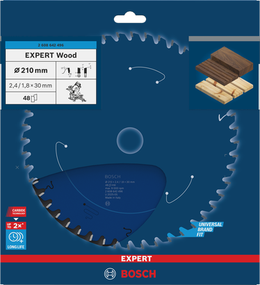 Object #200583346: 2608642496_bo_pro_p_f_1 Bosch EXPERT Wood circular saw blade 210×30 mm T48.