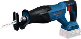 Bosch GSA18V-280 cordless reciprocating saw for metal cutting.