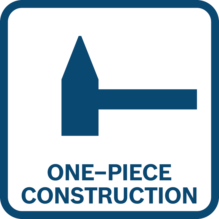 One-piece construction.