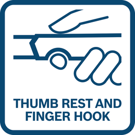 Thumb rest and finger hook