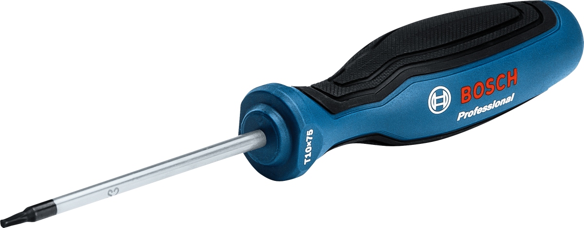 Bosch TX10x75 screwdriver with ergonomic handle.