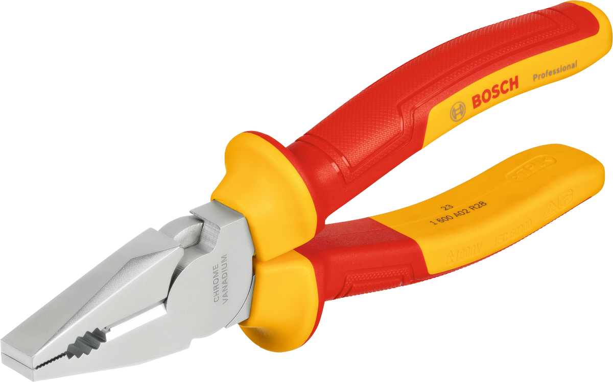 Bosch VDE Combination Pliers 180 mm insulated handles.