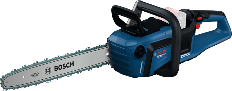 Bosch cordless chainsaw GKE 18V-40 with 8Ah battery.
