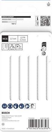Bosch EXPERT Wood 2-side clean T308BOP jigsaw blades pack.