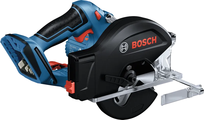 Bosch GKM 18V-50 cordless circular saw for wood cutting.