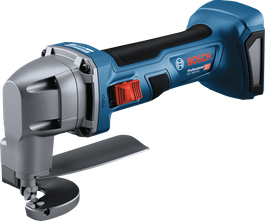 Bosch GSC 18V-16 E cordless metal shear for cutting steel.