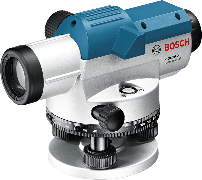 Bosch GOL 26 D optical level with 26x magnification.