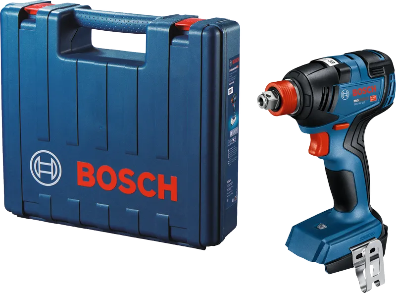 Bosch GDX 18V-200 cordless impact driver with case.