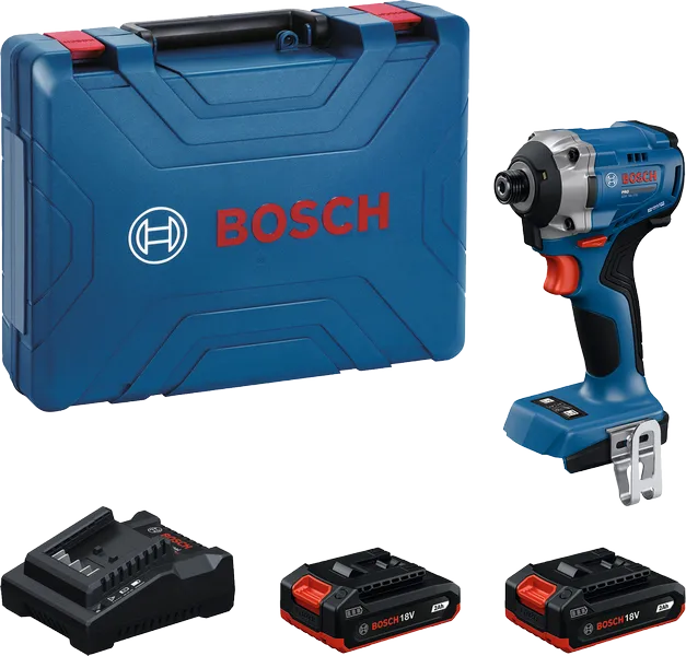 Bosch GDR 18V-215 cordless impact driver set.