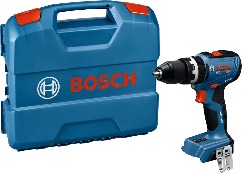 Bosch GSB 18V-65 cordless drill with carrying case.