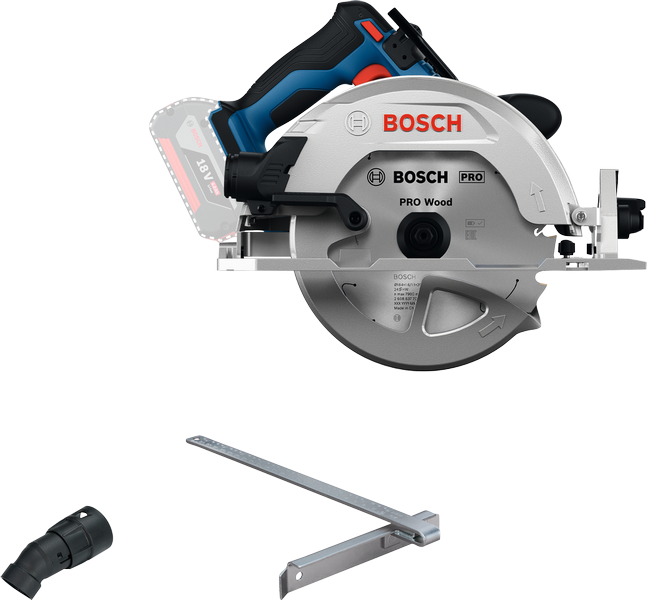 Bosch GKS18V-68-2 circular saw for wood cutting.