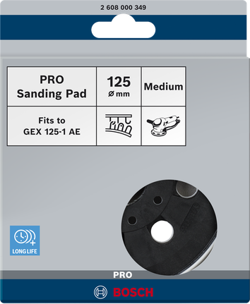 Bosch PRO Sanding Pad medium 125 mm for GEX 125-1 AE.
