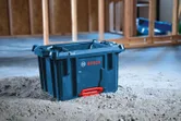 Bosch L-BOXX contractor crate on a construction site.