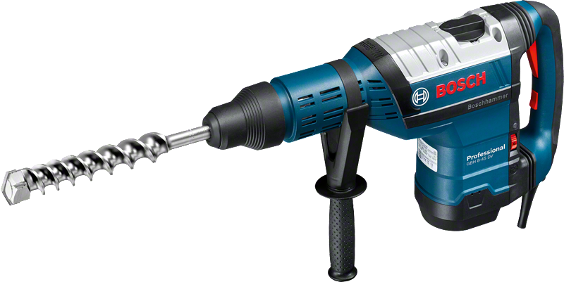 Bosch GBH 8-45 DV rotary hammer drill with side handle.