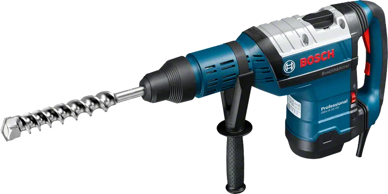 Bosch GBH 8-45 DV rotary hammer drill with side handle.