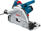 Bosch GKT 55 GCE track circular saw for precise cutting.